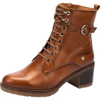 Pikolinos para mujer. W7H-8510 Botines de Piel Llanes marrón -Altura tacón 6cm- (41), 3 a 5cm, 5 a 8cm, Cremallera, Casual, outlet