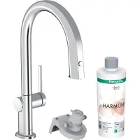 Hansgrohe Aqittura M91, sistema de filtración, grifo extraíble, 1 chorro, sistema sBox, juego de inicio, cromo