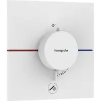 Hansgrohe Termostático ShowerSelect Comfort E UP, con 1 salida para ducha y 1 salida adicional, color blanco mate