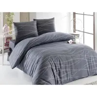 L'essentiel Maison L'Essentiel, Juego de ropa de cama para el hogar, Begonvilla - EPJ6187, Gris, Juego de sábanas, 65% algodón / 35% poliéster