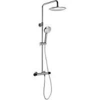 Sapho Columna de ducha Solaria con grifo termostático, cromo/ mate
