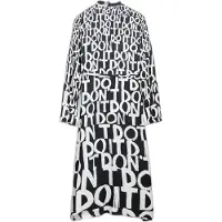 Desigual , Vestido midi lettering, Viscosa, Negro, XS