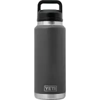 Yeti Coolers - Rambler Bottle Chug Cap - Botella térmica size 1064 ml, negro/gris
