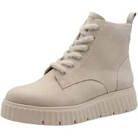 Tamaris Botines con cordones crema
