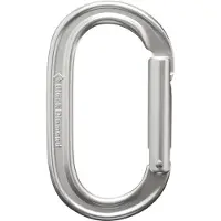Black Diamond - Oval Keylock Carabiner - Mosquetón cierre instantáneo gris