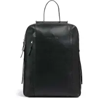 Piquadro Circle Mochila urbana Piel natural 41 cm Compartimento para el portátil negro