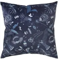 Broste Copenhagen Fundas de cojines BELL FLOWER - Azul - 50x50 cm