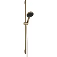 Hansgrohe Juego de ducha Rainfinity, modelo 3jet, con barra de 90 cm, manguera de 160 cm y acabado en bronce cepillado, 1 unidad.