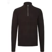 Casual Friday Jersey ' CFHEINE halfzip ' negro
