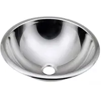 Hak Lavabo de encimera para lavado de manos, de acero inoxidable, con un diámetro de 405 mm