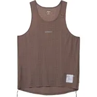 Satisfy - Ropa para trail running - Space-O Singlet Falcon - Talla XL - Marrón