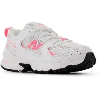 New Balance unisex para niños. IZ530V1 Zapatillas 530 Bungee blanco (25.5), Plano, Cordones, Casual, moda infantil, outlet 2026.