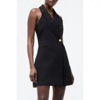 French Connection Halterneck Blazer Mini Dress Black Talla: 8 | Mini Vestidos Outlet | Mujer | Negro