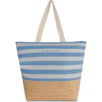 Normani Bolsa de playa 'Mackay' arena / azul / blanco