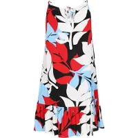 Aleida Vestido de verano 'Fashion Look' azul claro / rojo fuego / negro / blanco