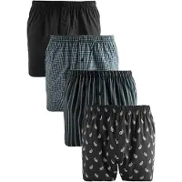 Next Calzoncillo boxer verde / verde oscuro / negro / blanco
