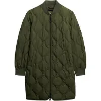 Superdry para mujer. W5011932A Chaqueta Larga Acolchada verde (S), Casual, Poliéster, outlet 2026.