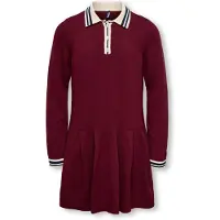 ONLY GIRLS Vestido 'KOGKalana' navy / rojo oscuro / blanco
