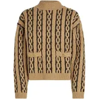 Karl Lagerfeld Cable Knit Mock Neck Nougat Talla: M | Sudaderas con Capucha Outlet | Mujer