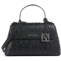 Armani Exchange Bolso de mano 'LIZ PEBBLE' negro / plata