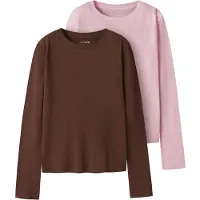 TWO SOON Camiseta chocolate / rosa