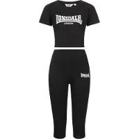 Lonsdale Chándal 'Ixworth' negro / blanco