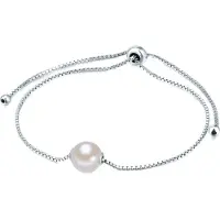 Valero Pearls Pulsera plata / blanco perla
