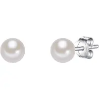 Valero Pearls Pendientes plata / blanco perla