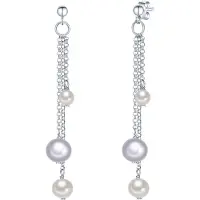 Valero Pearls Pendientes plata / blanco perla