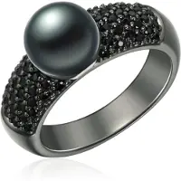 Valero Pearls Anillo azul oscuro / gris oscuro / negro