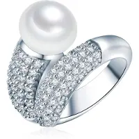 Valero Pearls Anillo plata / transparente / blanco perla