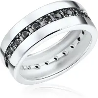 Rafaela Donata Anillo negro / plata