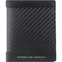 Porsche Design Funda para tarjetas de crédito de carbono de cuero RFID 7,5 cm negro