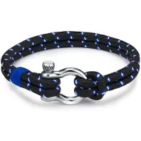 True Rebels Pulsera azul / negro / plata / blanco