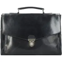 Leonhard heyden Roma Maletín Piel natural 39 cm Compartimento para el portátil negro