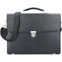 Esquire Oxford Maletín Piel natural 41 cm Compartimento para el portátil negro