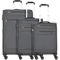Worldpack Dublin 4 ruedas Juego de maletas 3 piezas Con asa expansible gris