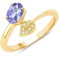 Rafaela Donata Anillo dorado / azul violaceo
