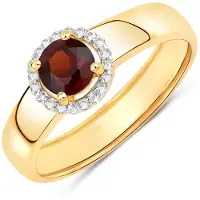 Rafaela Donata Anillo oro / burdeos