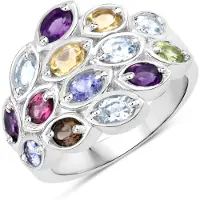 Rafaela Donata Anillo azul / lila / plata