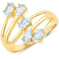 Rafaela Donata Anillo azul claro / oro
