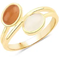 Rafaela Donata Anillo dorado / naranja oscuro / blanco