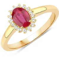 Rafaela Donata Anillo dorado / rojo