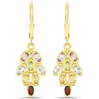 Rafaela Donata Pendientes azul / dorado / lila