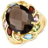 Rafaela Donata Anillo azul / marrón / dorado / verde / lila