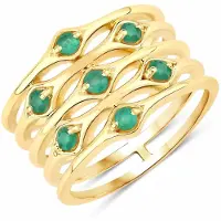 Rafaela Donata Anillo dorado / verde
