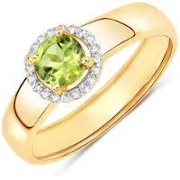 Rafaela Donata Anillo dorado / lima / blanco