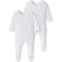 Schiesser Pijama entero/body 'Original Classics' gris / blanco