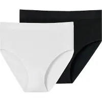 Schiesser Braga 'Retro Classic Seamless' negro / blanco