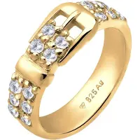 Elli Anillo 'Gürtel' oro / transparente